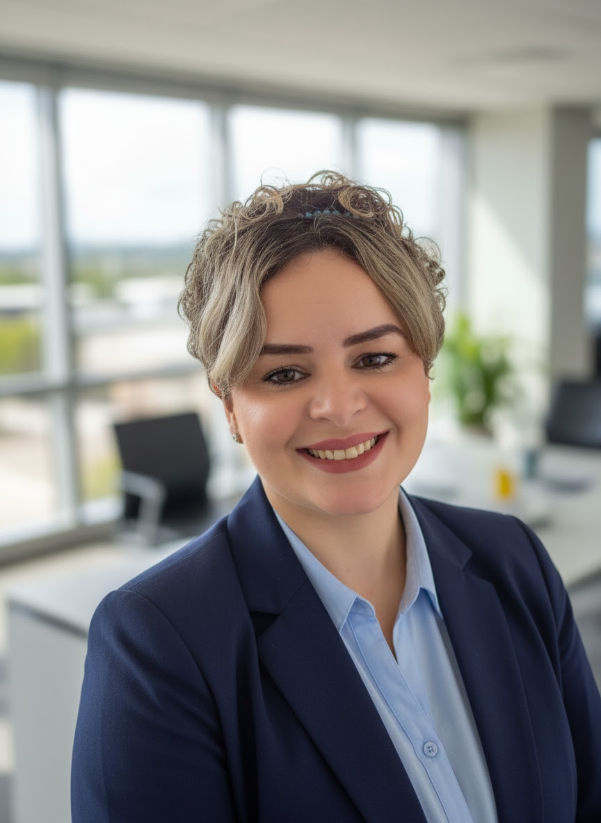 Ana Paula Firme da Silva sorrindo em seu consultório
